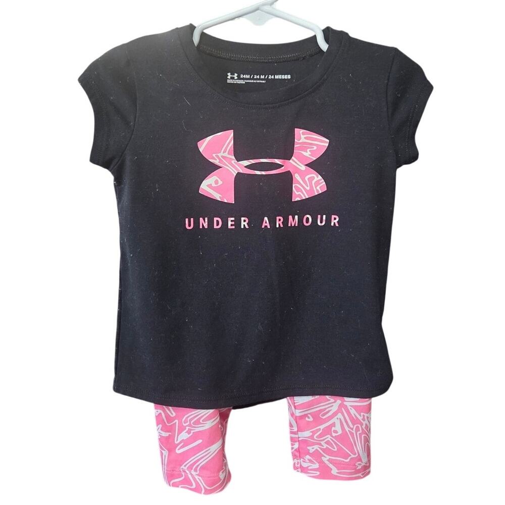 Logo T-Shirt & Printed Leggings Set - Under Armour - 24mo